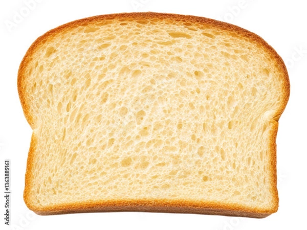 Obraz Freshly Baked Slice of Soft White Bread Detail