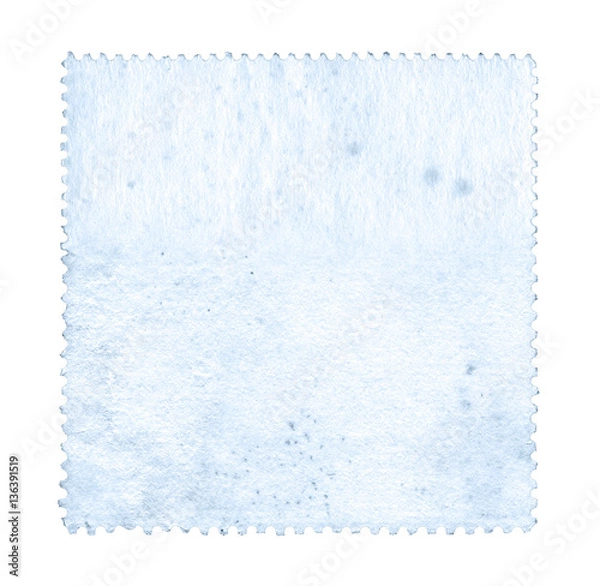 Fototapeta Blank postage stamp background textured isolated on white