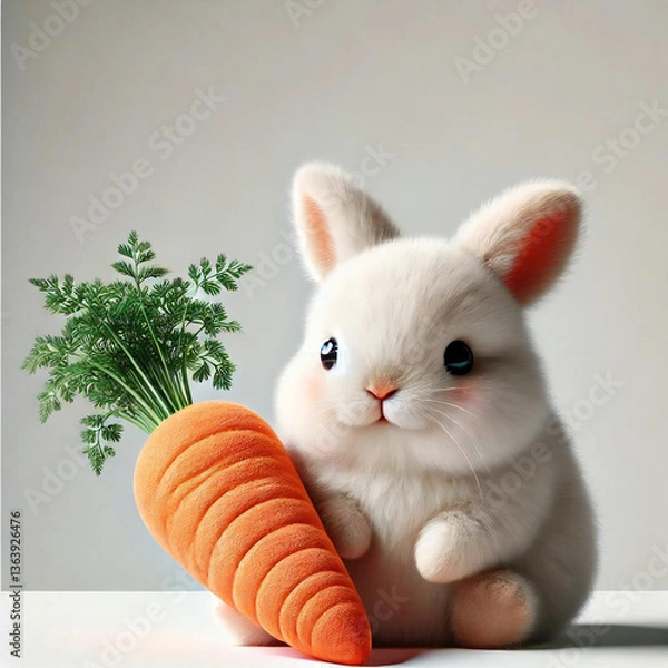 Obraz うさぎとにんじん[GenerativeAI]