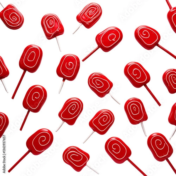 Obraz red color ll close up  with white backdrop 