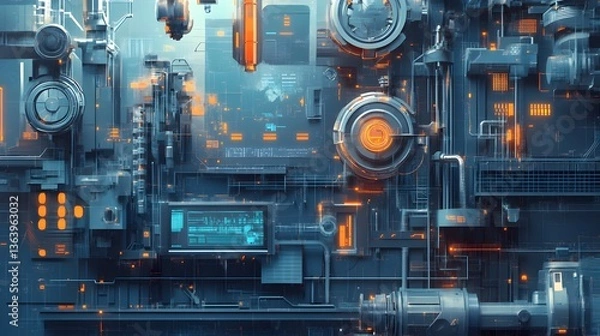 Fototapeta Impact of ai tools on futuristic digital workspace development