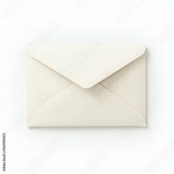 Obraz Minimalist envelope design on a white background for stationery.