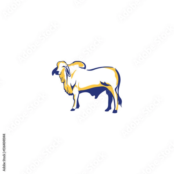 Obraz brahman logo cattle for your cattle farm
