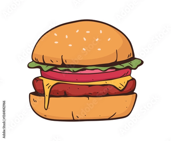 Obraz hamburger illustration