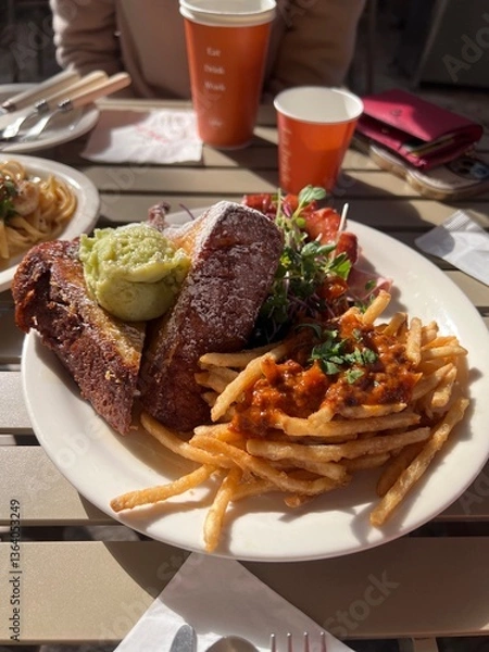 Obraz lamb chops with vegetables