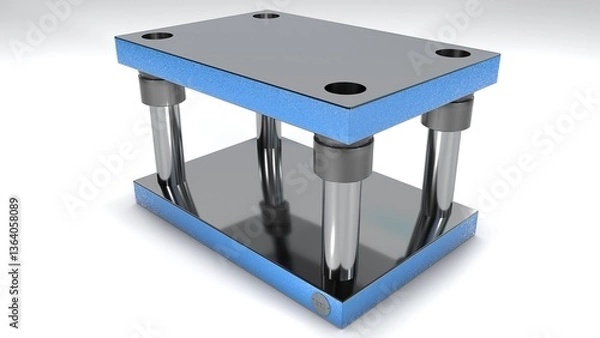 Fototapeta Die Press Set Unity 3D render