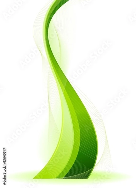 Obraz Green vector fantasy wave