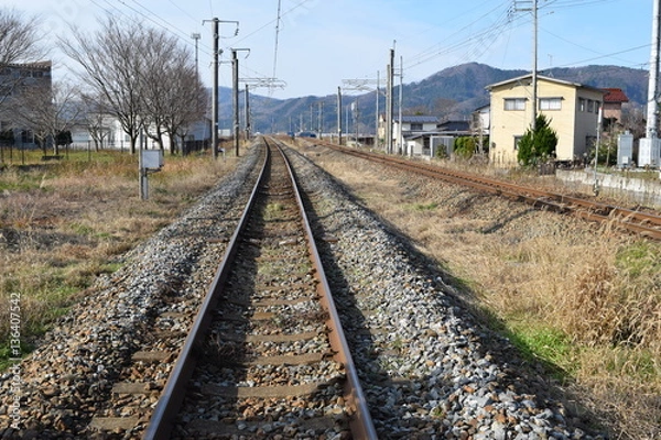 Fototapeta 羽越本線の線路