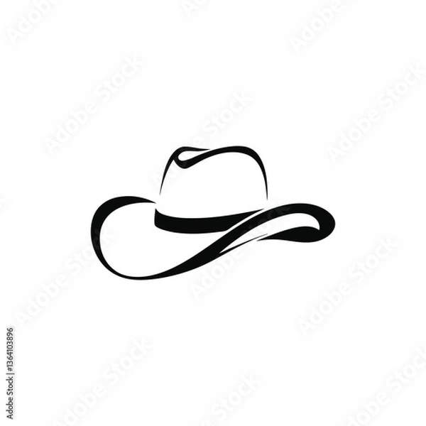 Fototapeta cowboy hat vector illustration
