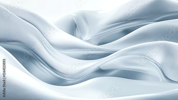 Fototapeta Elegant Silk Fabric Flowing with Soft Light and Subtle Shimmers