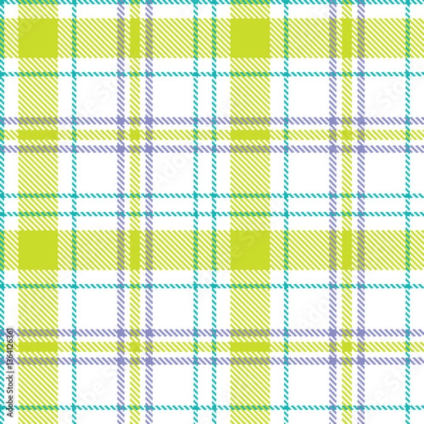 Fototapeta Modern Seamless Tartan in Deep White tones Textile Design Variant 406