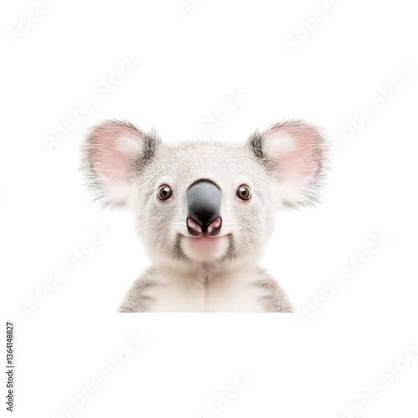 Fototapeta Cute koala with friendly expression, showcasing its unique features