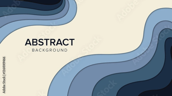 Fototapeta Abstract Background with Blue Wave Design