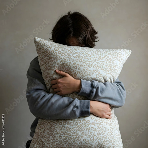 Fototapeta Sometimes a pillow helps us get through a bad time.