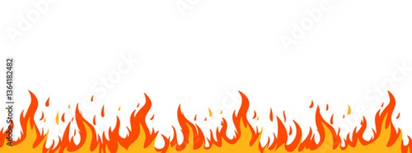 Obraz Fire flame seamless pattern