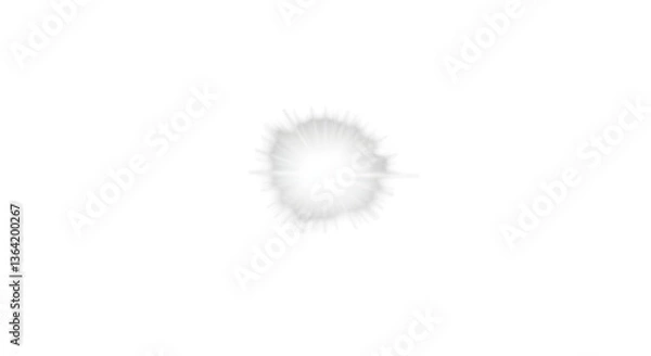 Obraz White glow light effect. Starlight sparkle. Light flare effect shine glow. Light PNG. Glowing design elements, Generated Ai