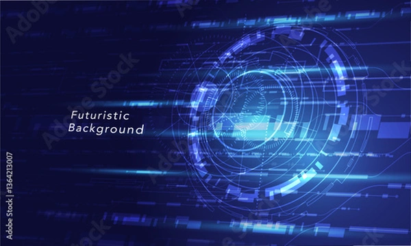 Obraz futuristic technology abstract background. Abstract futuristic curve digital line design.Modern futuristic design.Digital landscape pattern technology.Vector illustration.