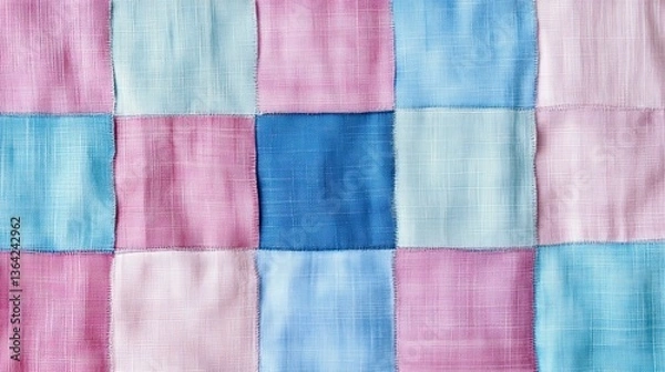 Obraz Indoor textile art showcase creative patchwork designs with colorful patterns