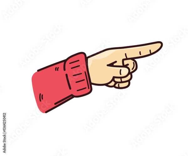 Obraz index finger pointing gesture illustration