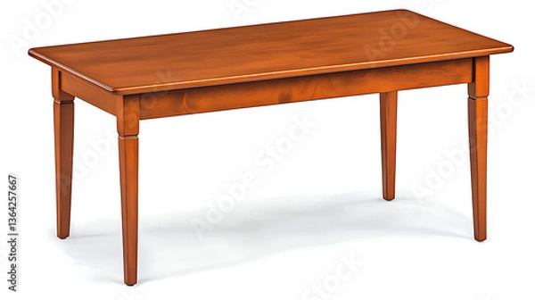 Fototapeta A wooden table with a white background