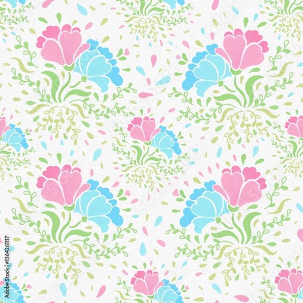 Fototapeta pastel  floral  background. seemless pattern