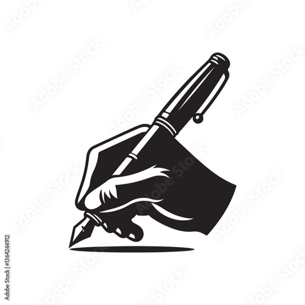 Fototapeta hand with pen