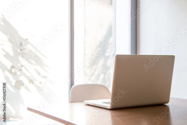 Obraz Laptop computer on office desk