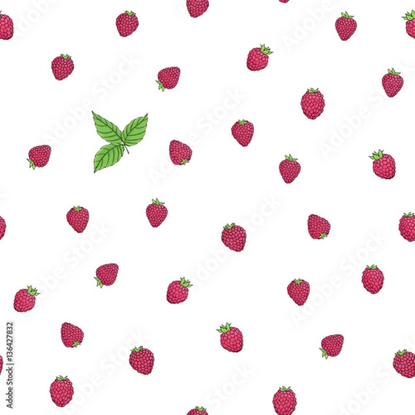 Fototapeta raspberry pattern