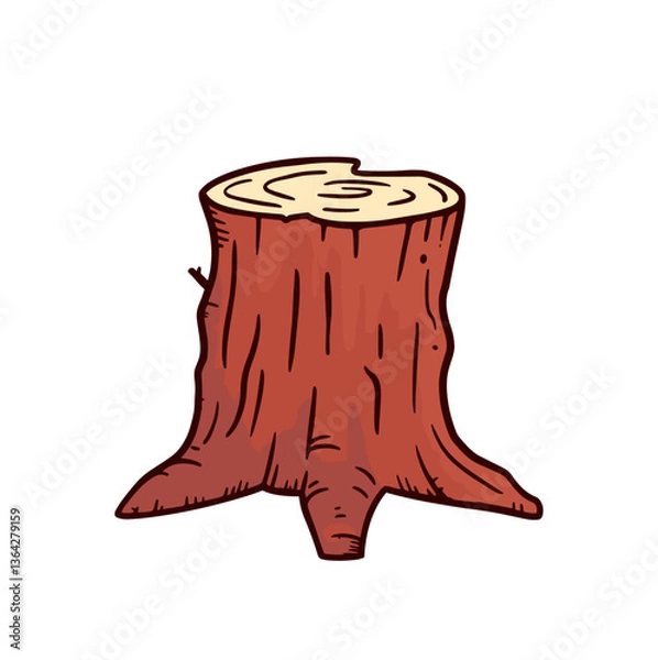 Obraz tree stump illustration