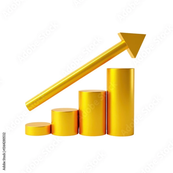 Fototapeta Financial Growth Money Investment and Wealth Profit Concept, Generative AI