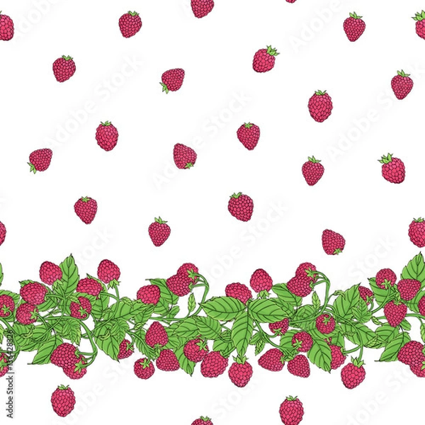 Fototapeta raspberry pattern