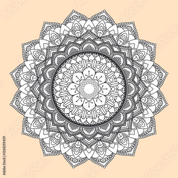 Obraz Mandala designtemplate for adobe illustrator