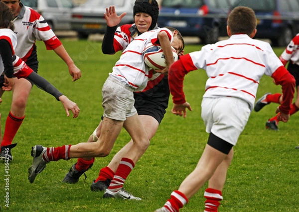 Obraz stopper un joueur lancé