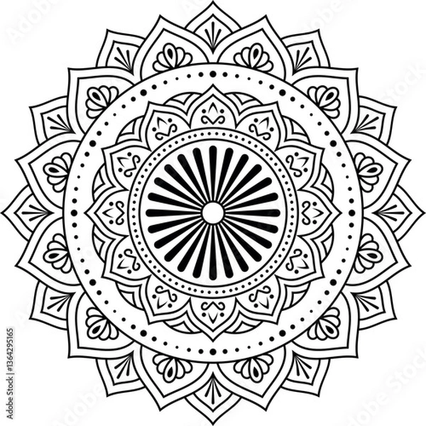 Obraz Mandala designtemplate for adobe illustrator