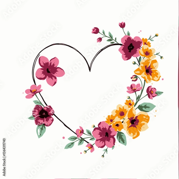 Fototapeta Flower Heart