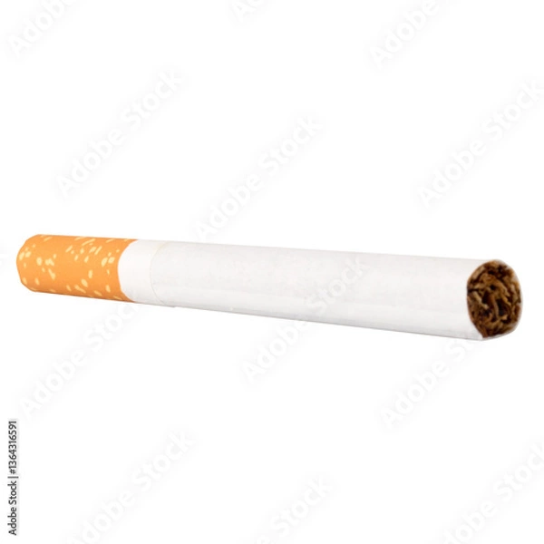 Obraz cigarette single isolated on white background
