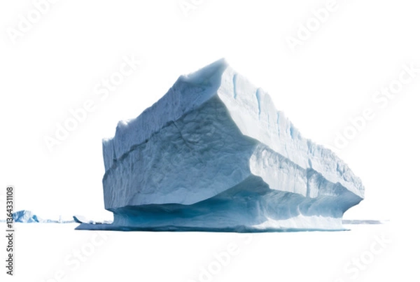 Fototapeta Large chunk of iceberg floating on a tree slowly drifting away