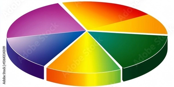 Fototapeta Colorful pie chart (1)