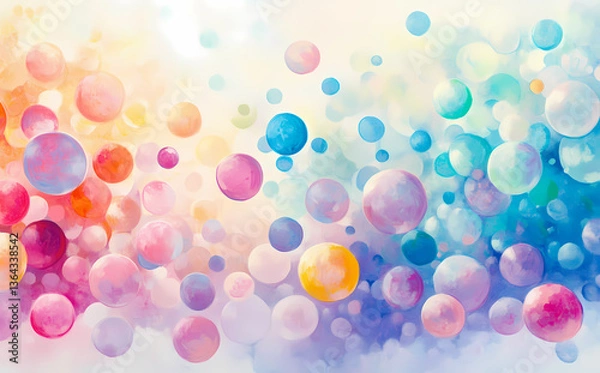 Fototapeta Colorful Abstract Bubble Painting