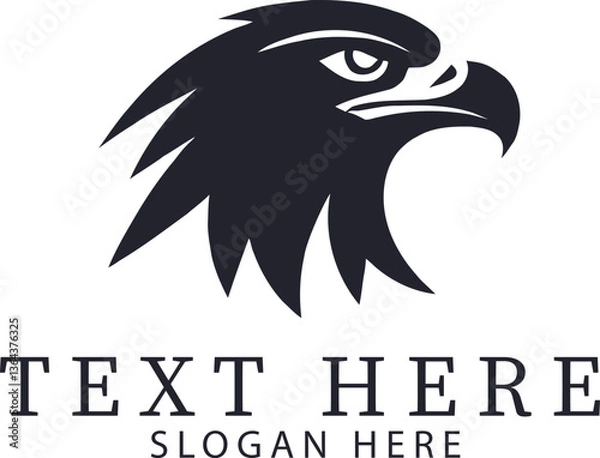 Obraz Bald Eagle Head Vector Logo – Abstract Hawk Illustration & Mascot Emblem Design