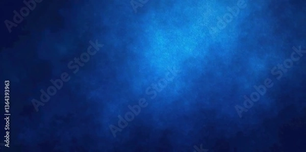 Fototapeta Dark blue vibrant glowing gradient abstract background with grainy texture and noise effect,  vibrant,  glow