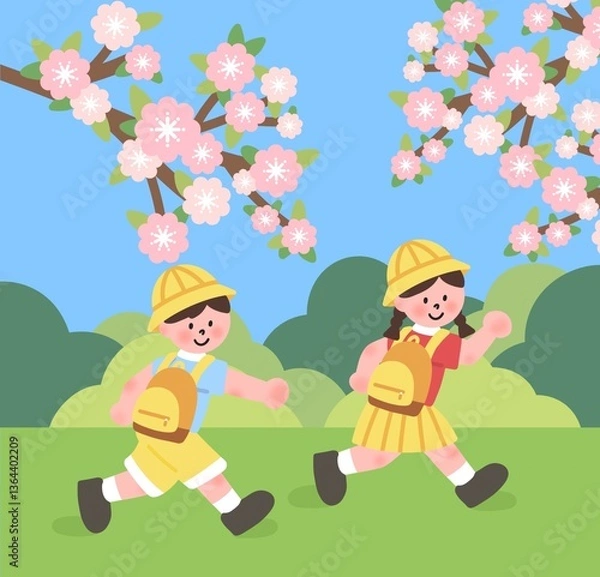 Obraz 봄 소풍 일러스트