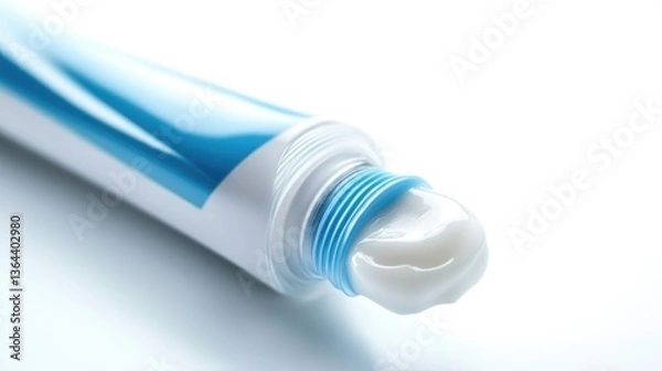 Obraz Refreshing Blue Gel Tube with Dynamic Water Splash for Skincare isolated on white background
