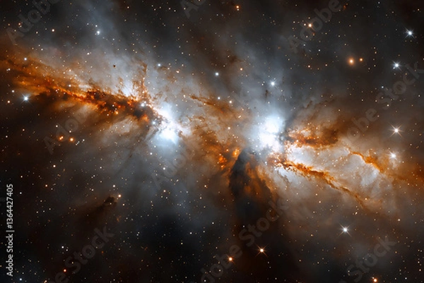 Fototapeta  galactic collision aftermath