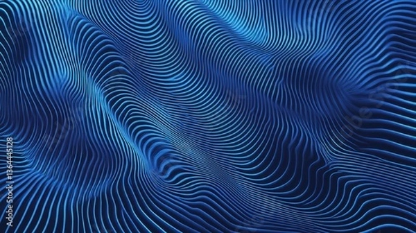 Fototapeta A noise effect background in electric blue tones, featuring swirling static and pixelated patterns 