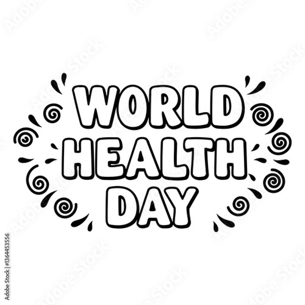 Obraz Bold World Health Day graphic
