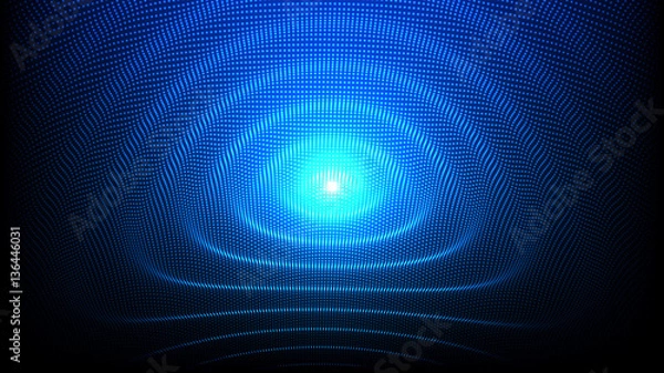 Fototapeta Vector infinite abstract space background. Futuristic style card