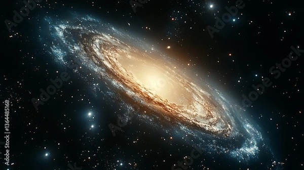 Fototapeta Spiral galaxy in deep space. (3)