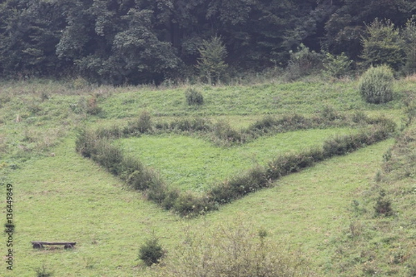 Obraz Bench under heart