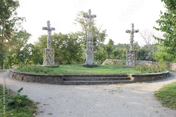Obraz Three cross square